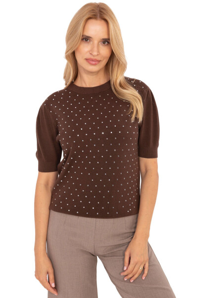 Svetr s krátkým rukávem model 216782 Factory Price M/L