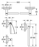 GROHE - Essentials Sada doplňků do koupelny 4 v 1, chrom 40776001