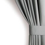 Zatemňovací závěs blackout RESTILO stříbrný 140 x 245 cm sada 2 ks