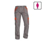 Montérkové kalhoty dámské do pasu DESMAN, 303149 DOPRODEJ!!!! 50 - šedo-oranžová