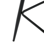 Židle barová, zelená látka, čtyřnohá kovová podnož, černý mat