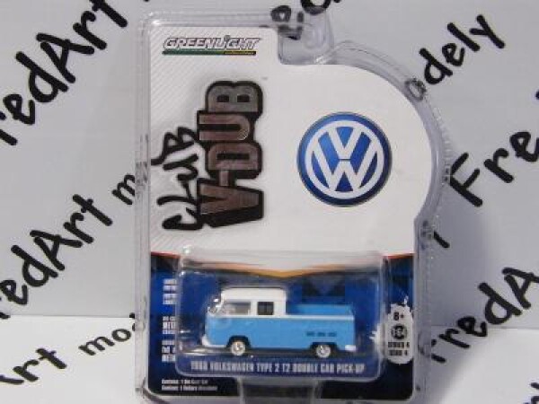 1968 VOLKSWAGEN TYPE 2 T2 DOUBLE CAB PICK-UP - GREENLIGHT 1:64