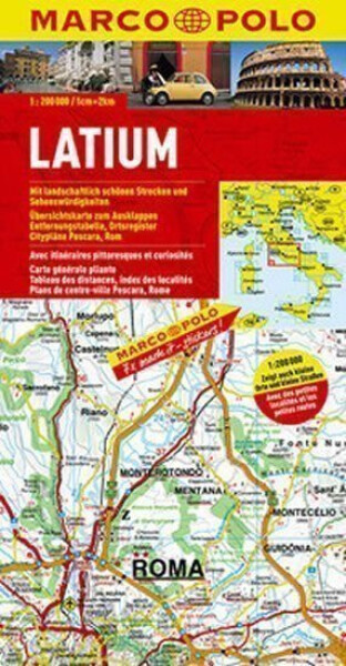Itálie - Latium/mapa