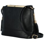 Módní dámská koženková crossbody kabelka Vaios, černá