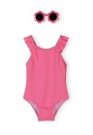 Plavky dívčí jednodílné a sluneční brýle Minoti 30SWIM108 růžová - 104/110 | 4/5let