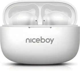 Niceboy Beans 5 PRO bílá / Bezdrátová sluchátka / ANC / IPX4 (100002204377)