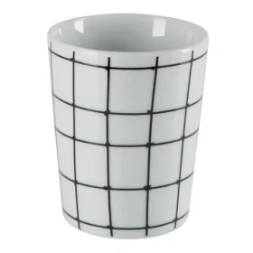 Spirella kelímek na zubní kartáčky bílo-černý / porcelán (7610583200105)