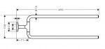 AXOR - Universal Circular Dvojitý držák na ručníky, kartáčovaný bronz 42822140