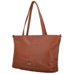 Trendy dámská koženková kabelka na rameno Coveri Longi, hnědá