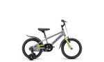 Dětské kolo CTM TOMMY, barva matná šedá/limetková, pneu 16", model 2025 - ZDARMA dopravné, seřízení a odborná montáž!