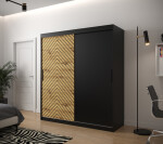 Šatní skříň Abi Jodelka Barva korpusu: Černá, Rozměry: 120 cm, Dveře: Bílá mat