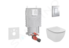 Grohe Set předstěnové instalace, klozetu a sedátka Ideal Standard Tesi, tlačítka Skate Cosmopolitan, chrom 38643SET-KF
