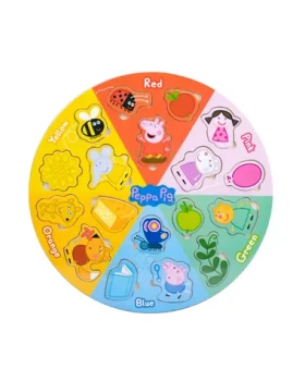 PEPPA PIG - Barevné vkládací puzzle s tvary