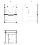 COMAD - Skříňka pod umyvadlo 40cm 2 zásuvky ARUBA CRAFT 5907611649121
