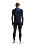 ICEBREAKER Mens Merino 200 Oasis+ LS Half Zip Hoodie, Midninavy/Dawn/JetHeather/Cb (vzorek) velikost: M