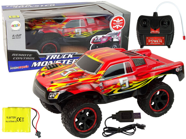 Mamido Auto na dálkové ovládání R/C Monster Truck 1:12 červené