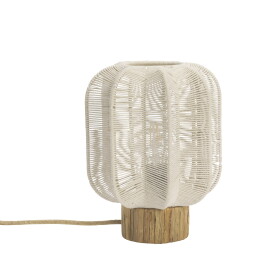 MADAM STOLTZ Stolní lampa Seagrass/Cotton Rope, přírodní barva, textil