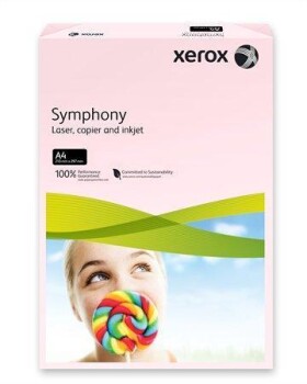 Xerografický papír barevný XEROX Symphony A4, 80g, 500ls - růžová