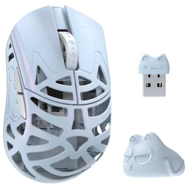 WLMOUSE Beast Miao modrá / bezdrátová myš / optická / 30000 DPI / 5 tlačítek / 2.4GHz / USB-C (MIAO-IBLUE-O)
