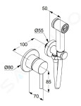 IDEAL STANDARD - ProSys Set předstěnové instalace, klozetu a sedátka Strada II, tlačítka Oleas M2, Aquablade, SoftClose, chrom ProSys80M SP99