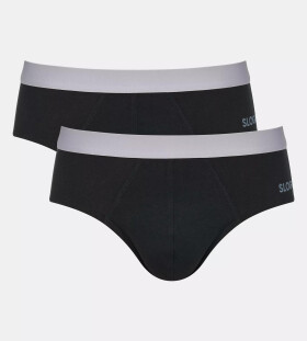 Pánské slipy GO ABC 2.0 Brief 2P - BLACK - černé 0004 - SLOGGI BLACK XS
