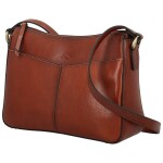 Luxusní dámská kožená crossbody kabelka Katana Renisla, hnědá