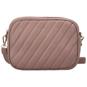 Trendy dámská koženková crossbody kabelka MaxFly Sanela, růžová