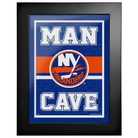 Mustang Obraz v rámu New York Islanders NHL 12x16 Man Cave d