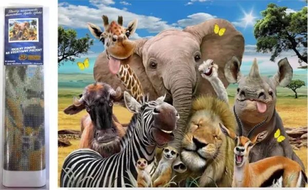 NORIMPEX Diamantové malování Safari selfie