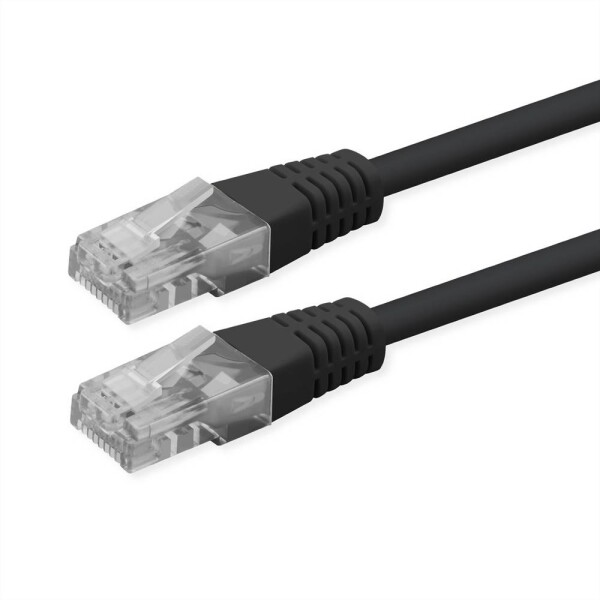 Roline 21.51.1565 RJ45 síťové kabely, propojovací kabely CAT 6 U/UTP 5.00 m černá nestíněný 1 ks