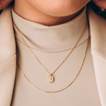 LUNICA Stříbrný řetízek SNAKE GOLD 50cm 0829