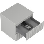 MEXEN/S - Rivel koupelnová skříňka pod umyvadlo 50 cm s deskou, 2 zásuvky, reliéf , šedá mat 91A20-05047-2-BFFC62