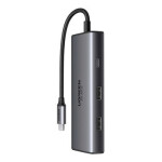 UGREEN CM495 USB Hub 6v1 USB-C šedá / 2x USB-A 3.0 / 2x HDMI (4K+8K) / 1x USB-C (PD) (15852)