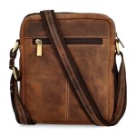 Luxusní pánská kožená crossbody Diviley Gilbert, hnědá