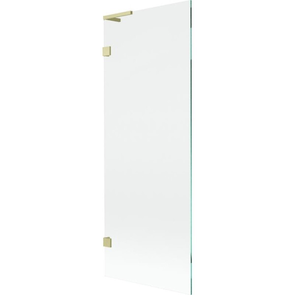 MEXEN/S - Lunar L vanová zástěna FIX 70 x 150, transparent, zlatá kartáčovaná 897L-070-000-55-00