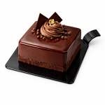 Cake star Plastová podložka pod minidezerty s úchytem čtverec čérná 8x8cm