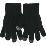 BOMA Rukavice unisex pletené TOUCH 01 na dotykový displej ČERNÉ dámská 114833