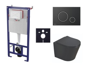 Cenově zvýhodněný závěsný WC set SAT do lehkých stěn / předstěnová montáž + WC SAT Infinitio SIKOSSINB78K SIKOSSINB78K