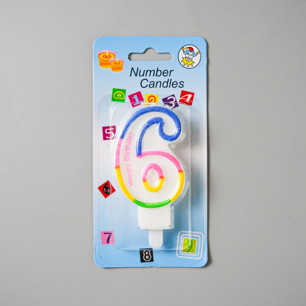 Dortová svíčka duhová č.6