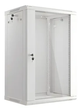 Lanberg WF01-6418-10S šedá / Nástěnný rozvaděč / 19" / 18U / 600×450 mm / Flat pack (WF01-6418-10S)