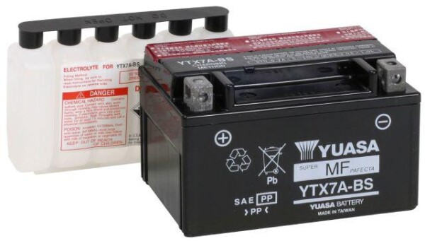 Baterie gelová YUASA YTX7A-BS na Suzuki LTR 450