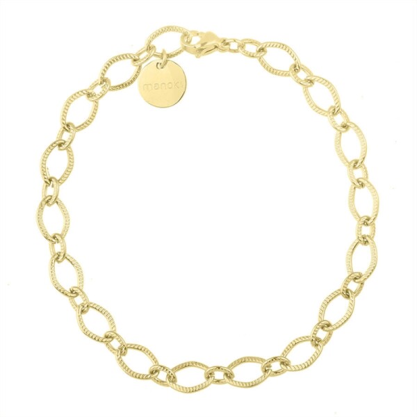 Ocelový náramek Denisa Gold, chirurgická ocel, Zlatá 19 cm