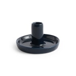 HAY Kameninový svícen Disc XS Midnight blue, modrá barva, keramika