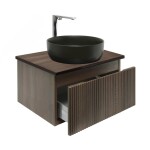 Koupelnová skříňka s umyvadlem a baterií SAT Evolution 58x30x44,8 cm ořech mat SATEVO60NADBUC SATEVO60NADBUC