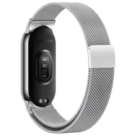 Beline Magnetic stříbrná / Řemínek / Xiaomi Mi Band 10/9/8 / magnetický / kovový