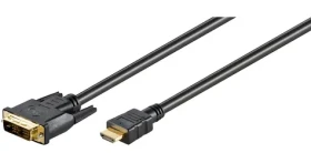 Goobay 51580 černá / Kabel HDMI - DVI-D / pozlacené konektory / 2 m (51580)