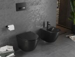 MEXEN/S - Lena Závěsná WC mísa včetně sedátka s slow-slim, z duroplastu, černá matná 30221085