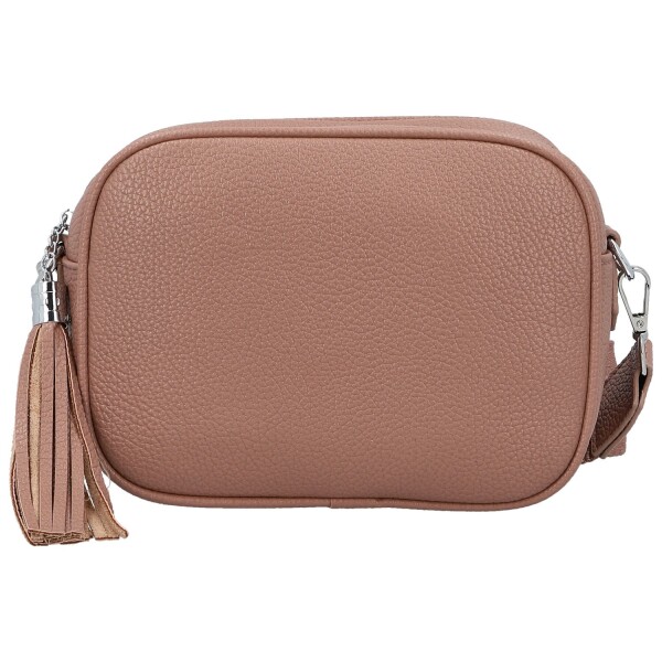 Stylová dámská koženková crossbody kabelka Danika, starorůžová