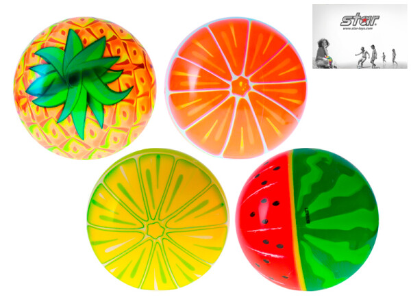 Míč 11cm ovoce 10m+ 4druhy 24ks v PDQ