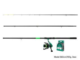 Delphin Feederový set GreenFeed 360cm 100g + 4T + 0,261mm